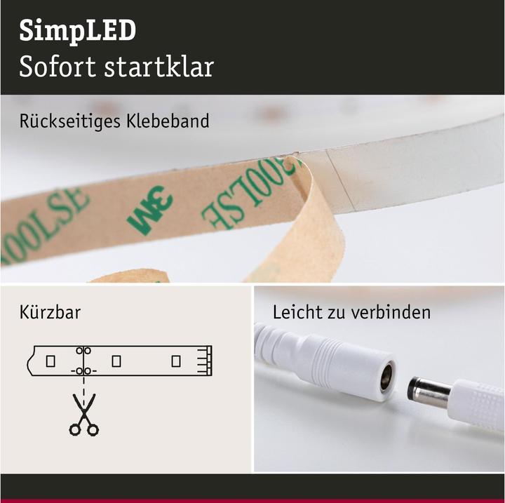 Image du produit Paulmann SimpLED Stripe Set (Blanc chaud, 500 cm, Intérieur)