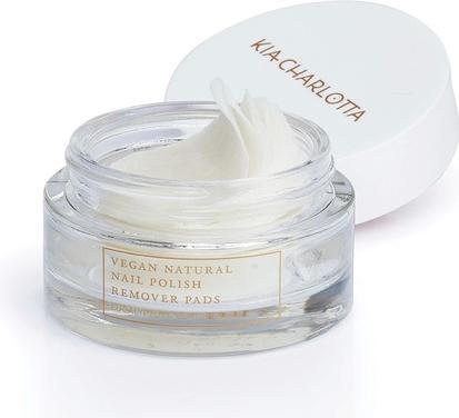 Kia Charlotta Vegan Natural Nail Polish Remover Pads Eukalyptus & Zitronengras (40 Pads)