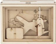 Actual product image Rayher Wooden 3D gift box Journey, FSCMixCred., Natural (1x)