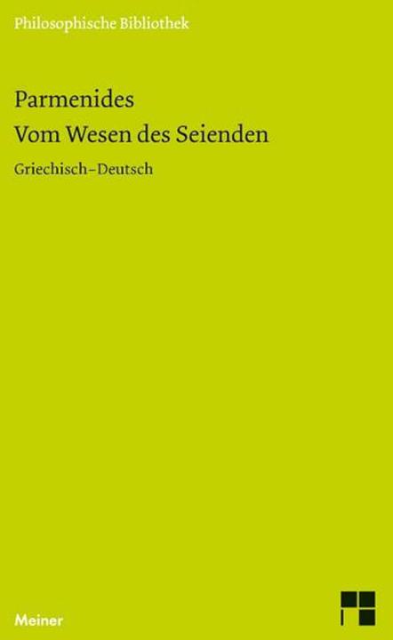 Produktbild Vom Wesen des Seienden (Deutsch, Griechisch, Alfons Reckermann, Parmenides, Uvo Hölscher, 2014)