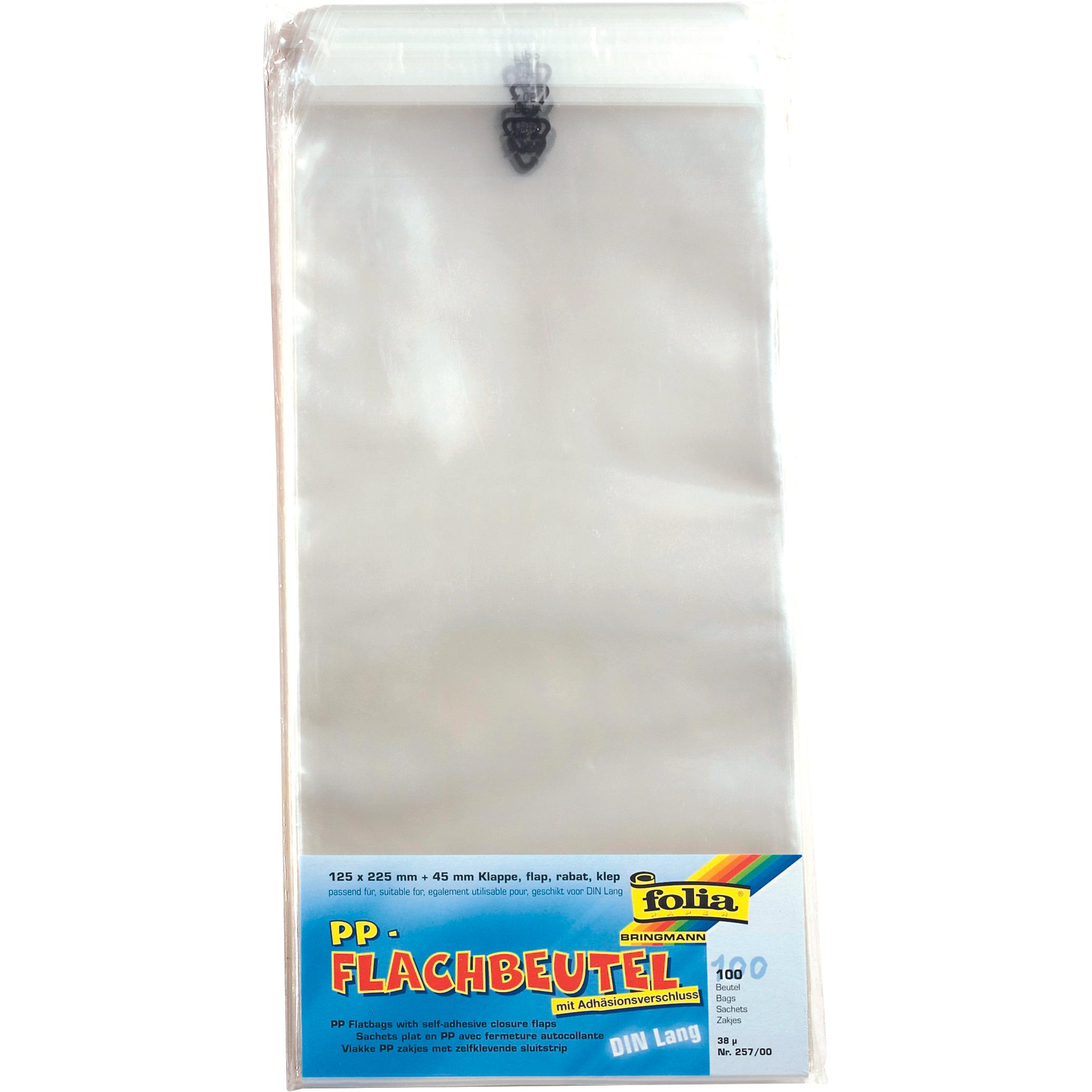 Folia Flachbeutel PP 125x225x45 klar, Lebensmittelverpackung, Transparent