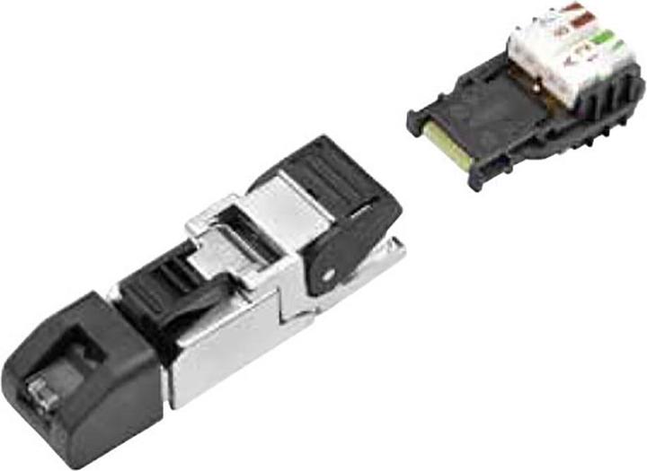 Actual product image Schubiger Field attachable RJ45 shielded connector, TIA-568B, AWG26/1-24/1, AWG27/7-AWG24/7