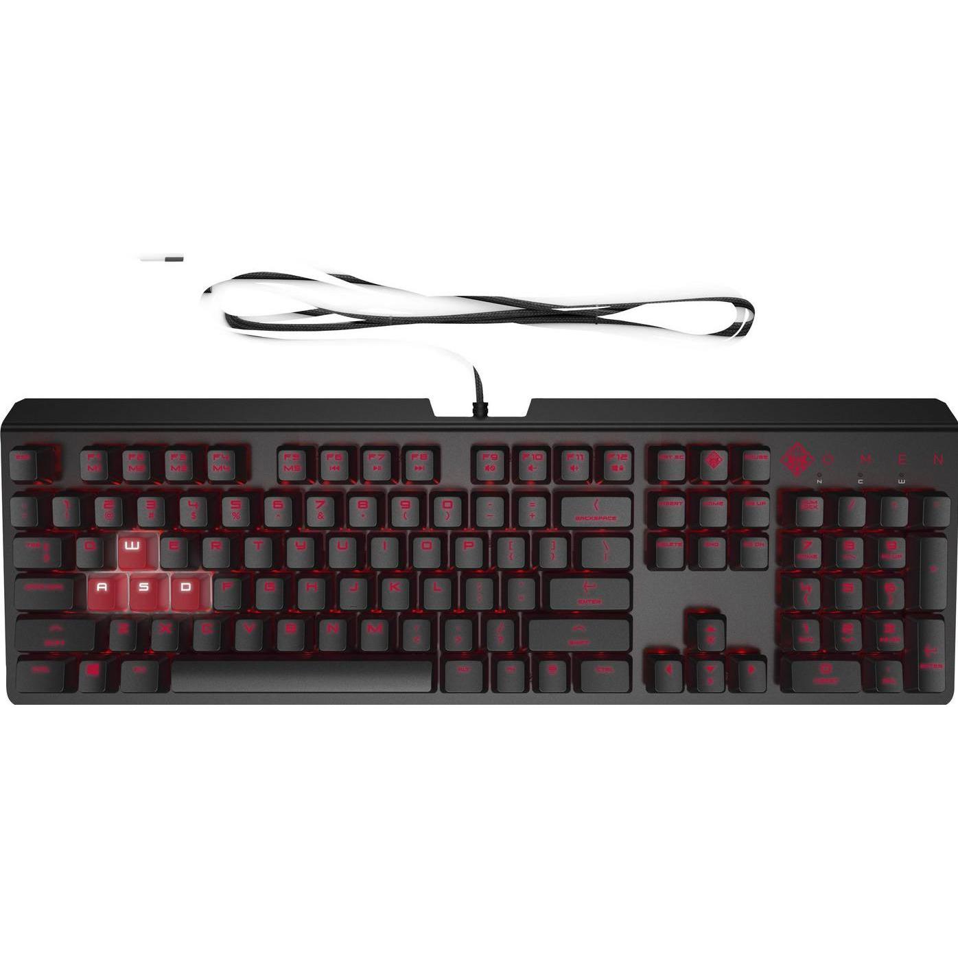 HP OMEN Encoder Tastatur (USA, Kabelgebunden), Tastatur, Schwarz