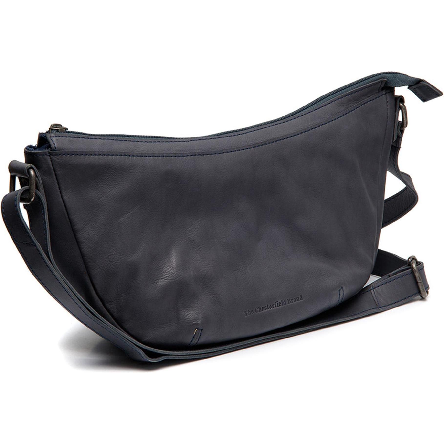 The Chesterfield Brand, Handtasche, Clarita Umhängetasche Leder 35 cm, Blau