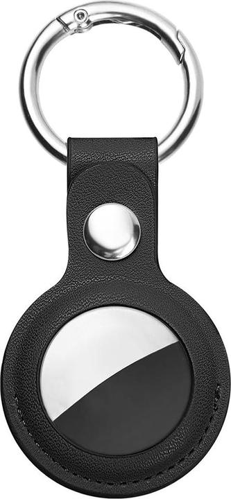 Produktbild Techsuit - Secure Leather Holder (SLH1) - Apple AirTag Case, with Metal Ring - Black