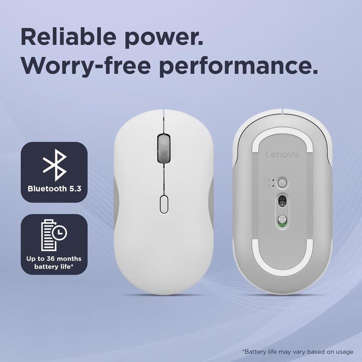 Produktbild Lenovo 350 Bluetooth Silent Mouse Cloud Grey (P) (Kabellos)