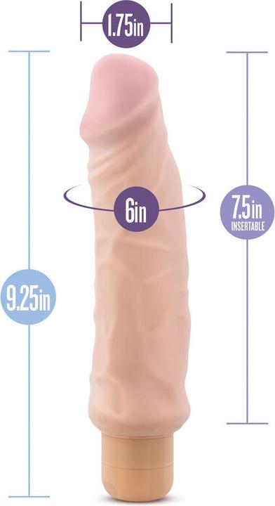 Produktbild Blush - 9 Inch Long 1.8" Thick Ultra Soft Sensa Feel Dual Density Vibrating Dildo - IPX7 Waterproof