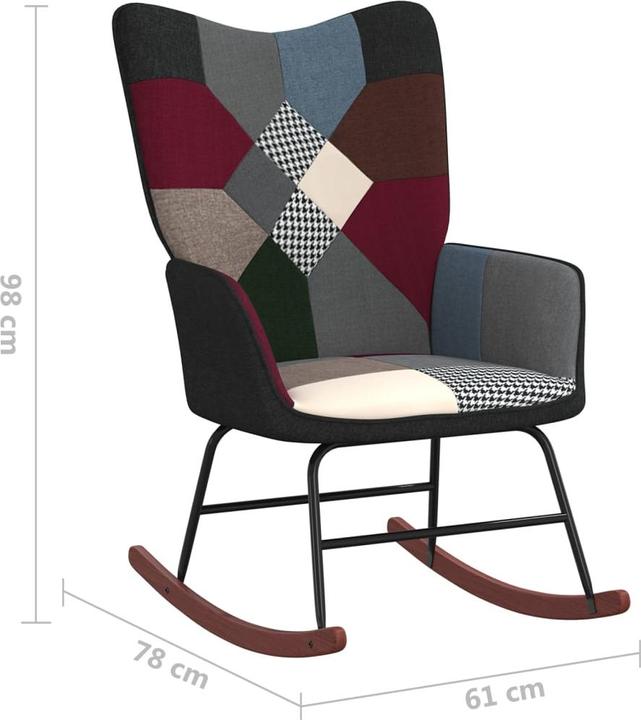Produktbild vidaXL Schaukelstuhl mit Hocker