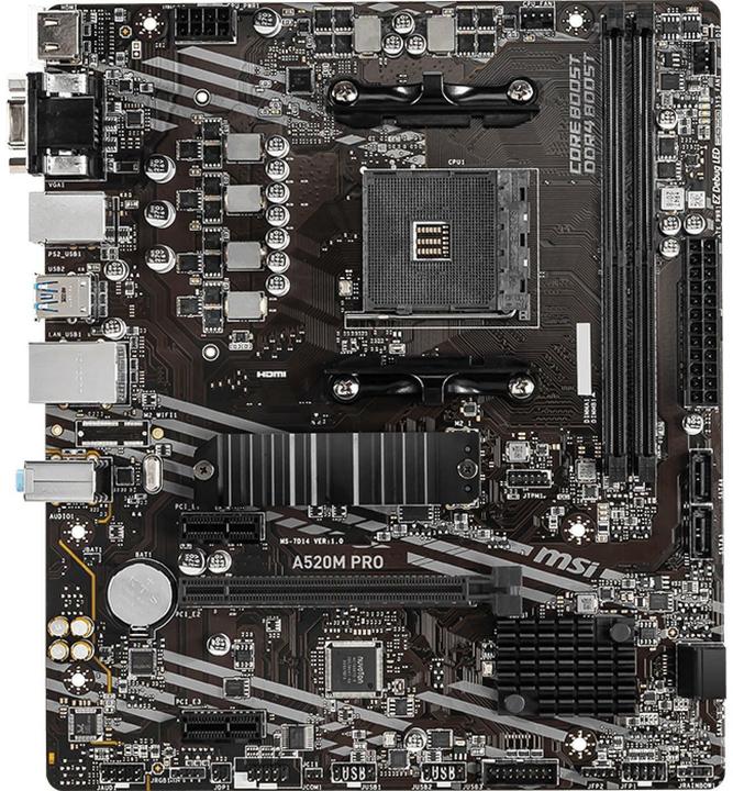 MSI A520M Pro (AM4, AMD A520, mATX)