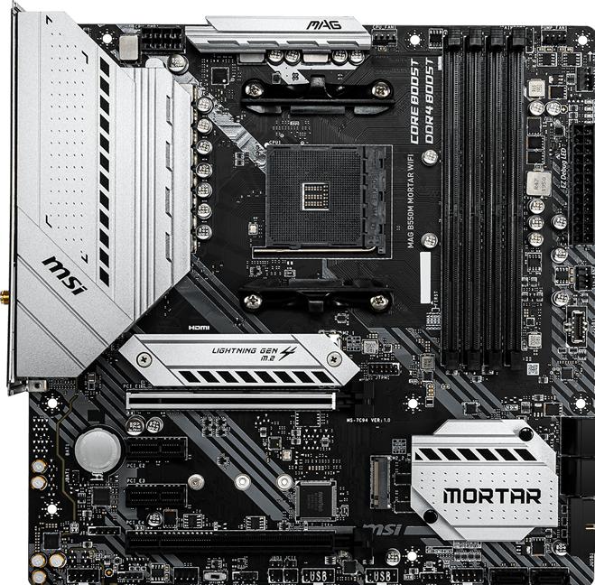 Actual product image MSI MAG B550M MORTAR WIFI (AM4, AMD B550, mATX)
