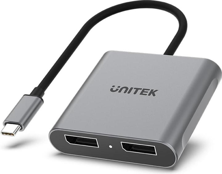 Produktbild Unitek V1404A USB-C auf 2x DP 1.4 8K 60Hz Port Adapter (15 cm)
