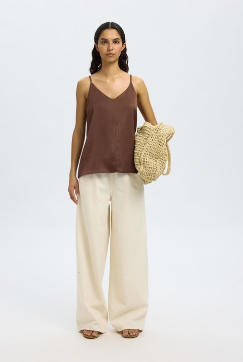 Actual product image Selected Femme Satin Spaghettiträger-Top (36)
