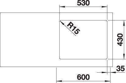 Productafbeelding Blanco Andano 500-IF (Aanrecht, 44 cm, 54 cm)