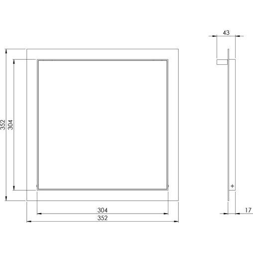 Thumbnail - Euro3plast, Belüftungssystem, REVISION DOOR FOR DRYWALL (300X300)