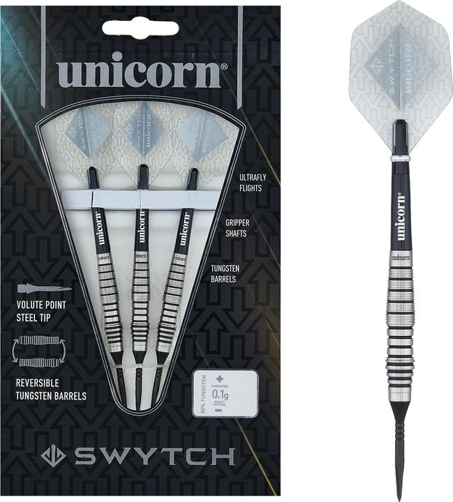 Unicorn Fléchettes en acier Swytch noir 21 g 39,7mm (21 g)