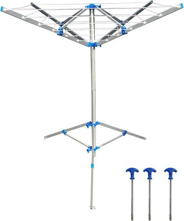 Produktbild ProPlus Wäschespinne mit Standfuss inkl. 3 Heringe (20 m)