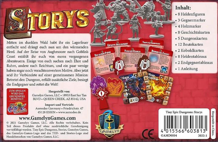 Produktbild Asmodée Tiny Epic Dungeons - Storys (Deutsch, 1 - 4 Spieler)