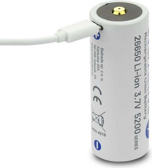 Immagine prodotto Everactive Batteria 26650, 5200 mAh (Li-Ion) (1 pz., 26650, 5200 mAh)
