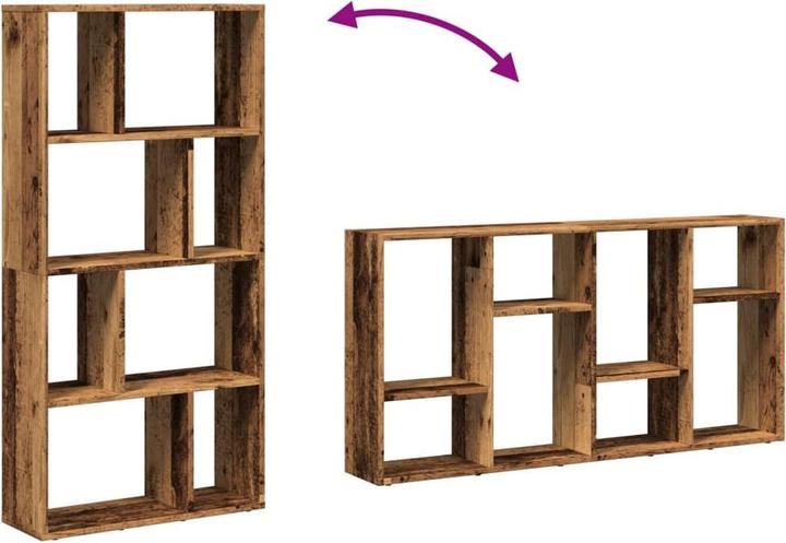Produktbild VidaXL Bücherregal Raumteiler Standregal Aktenregal Büroregal Altholz-Optik (60 x 20 x 120 cm)