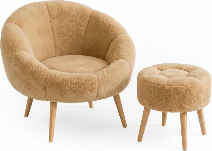 Produktbild Atelier del Sofa Lida Wing Chair & Pouffe Set (2 Pieces)