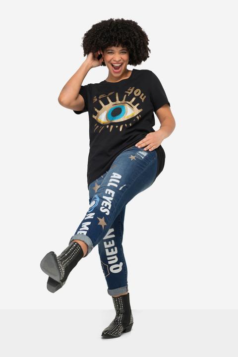 Produktbild Angel of Style Jeans, WashOut, modische Drucke, 5-Pocket (50)
