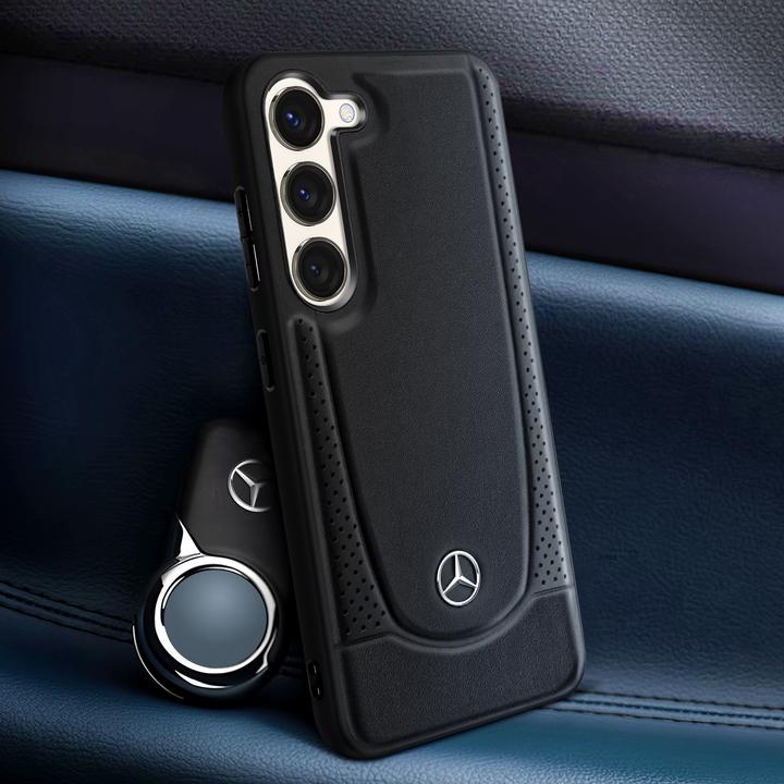 Actual product image Mercedes MEHCS23SARMBK S23 S911 czarny/black hardcase Leather Urban (Samsung Galaxy S23)