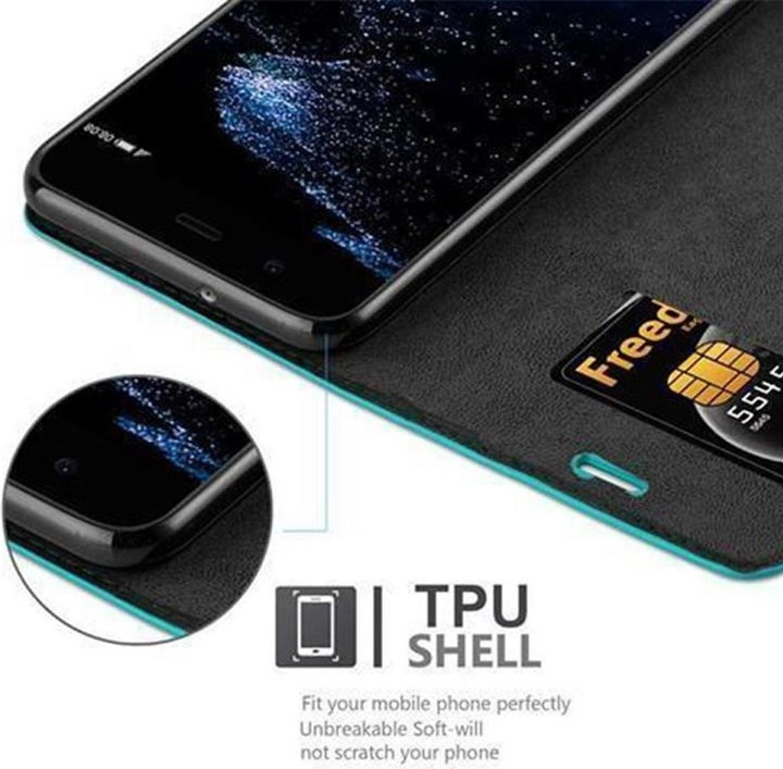 Actual product image Cadorabo Book Invisible Magnet Cover (Huawei P10 Plus)