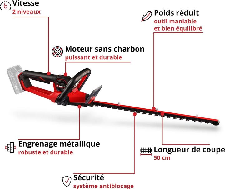 Actual product image Einhell GP-CH 18/50 Li BL-Solo (Rechargeable battery operated)