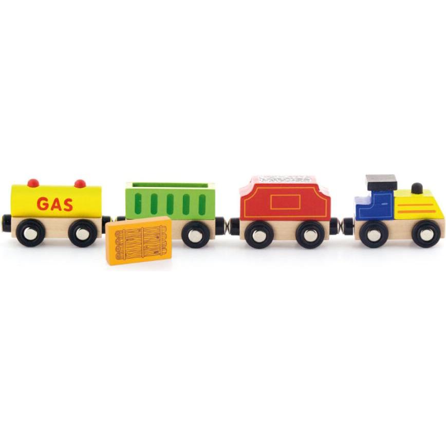 Viga Toys Holzeisenbahn Güterzug (50820)