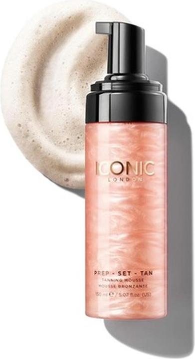 Iconic London Prep Set Tan Mousse für langanhaltende sonnengeküsste Haut und Bronze Glow (Selbstbräunungsschaum)
