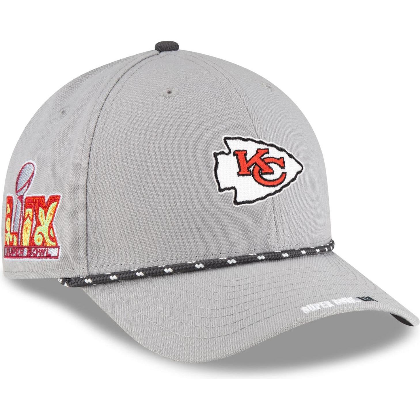 Thumbnail - New Era, Herren, Cap, Kansas City Chiefs Super Bowl LIX Opening 9Forty Cap, Grau, (One Size)
