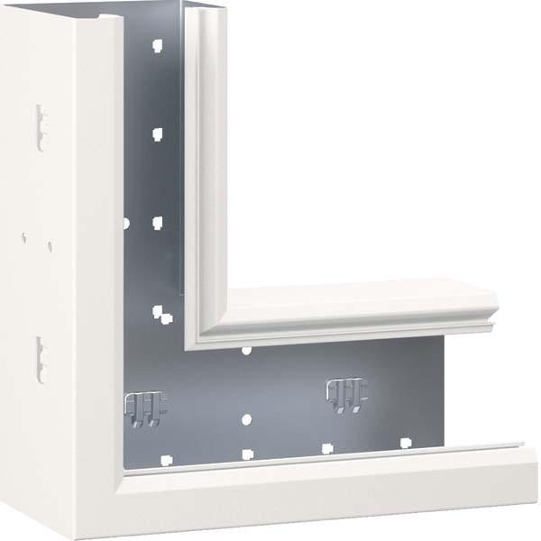 Actual product image Hager BRS1151105U9016 Flat angle up corner trunking 115x110 top.80mm (11.50 cm)
