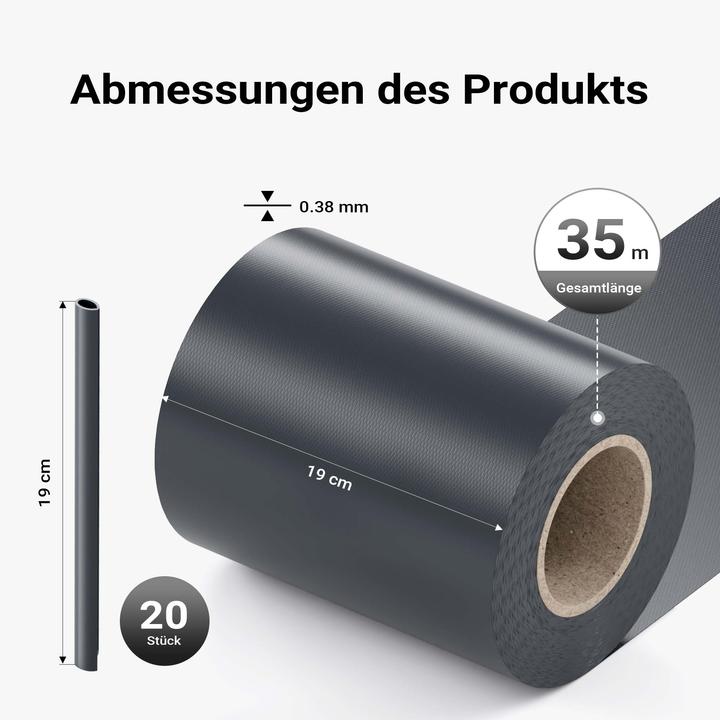 Produktbild Wiltec Sichtschutz Streifen 35mx19cm PVC 450g/m² 20 Clips Zaunfolie