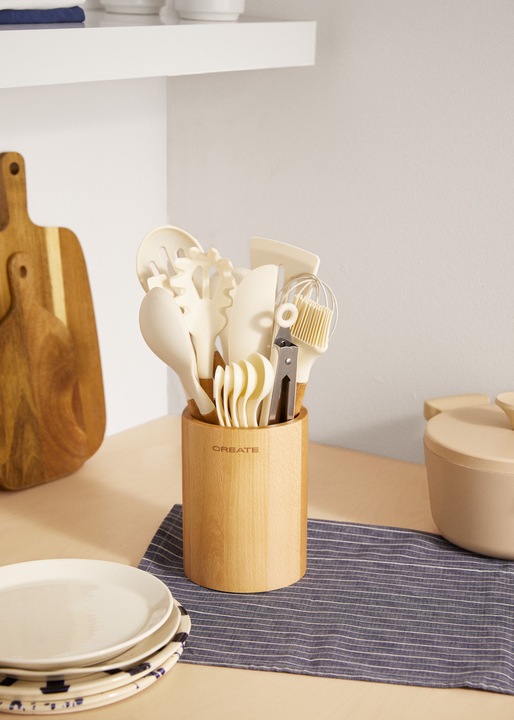 Produktbild Create Küchenutensilien-Set - Silikon und Holz