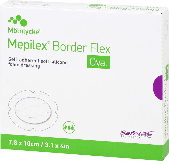 Produktbild Mepilex Border Flex Oval 7.8x10cm (5x)