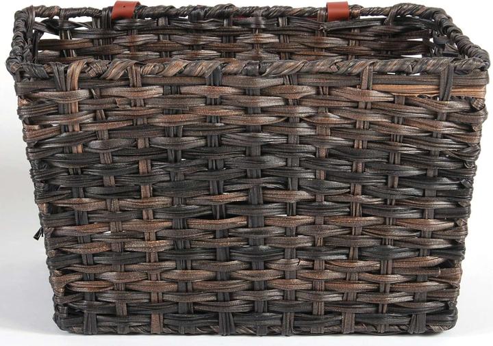 Volare Grand panier de vélo tressé pour les randonnées cyclistes - fixation facile, design élégant et