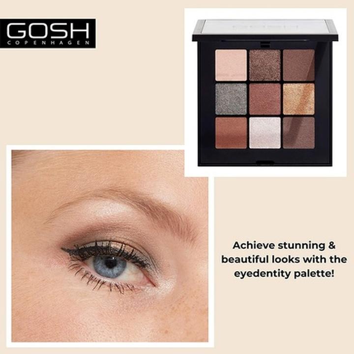 Produktbild Gosh Eyedentity Eyeshadow Palette 003 BE HAPPY with 9 Perfectly Coordinated Matte and Metallic Shades - V (003 Be Happy)