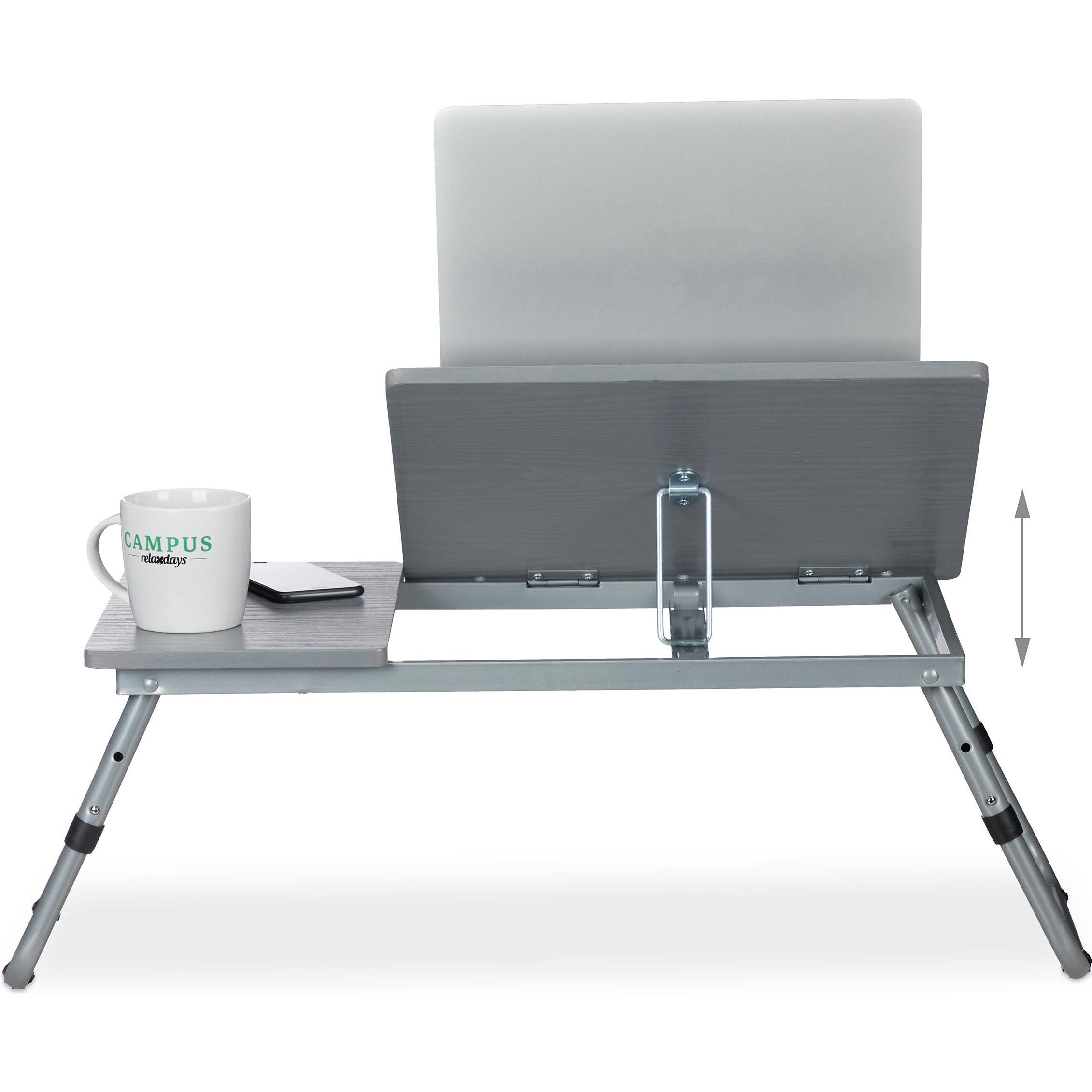 Relaxdays Laptoptisch, Notebook Ständer, Grau