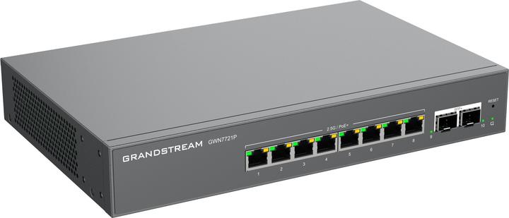 Actual product image Grandstream Switch L2 Lite 8x2,5G + 2x10G SFP Budget PoE 60W (8 ports)