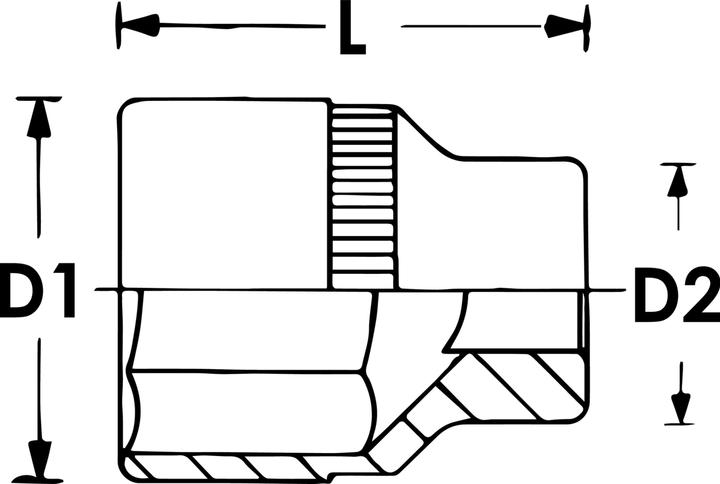 Produktbild Vigor Schlagschrauber Steckschlüsseleinsatz Satz ∙ V2522 ∙ Vierkant12,5 mm (1/2 Zoll) ∙ Aussen Sechs… (19 mm, 21 mm, 17 mm)