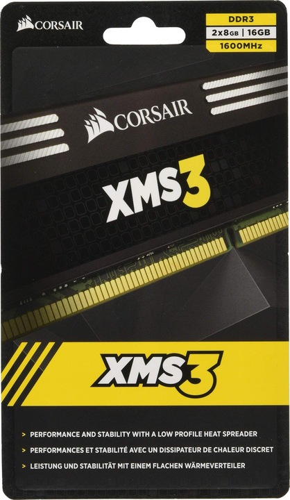 Produktbild Corsair Xms3 (2 x 8GB, 1600 MHz, DDR3-RAM, DIMM)