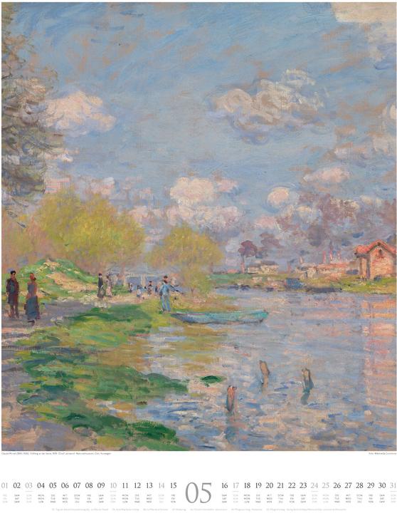 Image du produit Claude Monet - Wasser und Licht Kalender 2026 (Couverture rigide, Français, Allemand, Anglais)