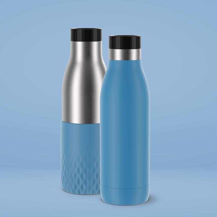 Productafbeelding Emsa BLUDROP geïsoleerde drinkfles, 0,7 liter, aquablauw van roestvrij staal, vaatwasmachinebestendig (0.70 l)