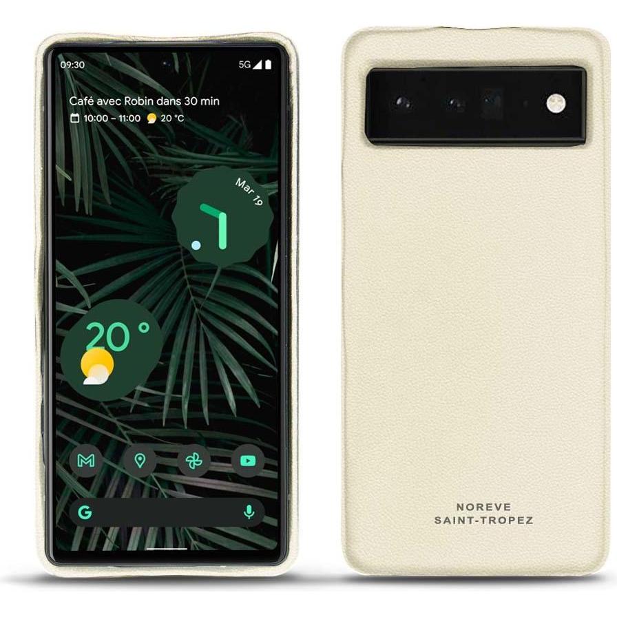 Noreve Lederschutzhülle (Google Pixel 6 Pro), Smartphone Hülle, Weiss