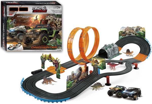 Actual product image Jinjun Toys Factory JJ Slot Dino Hunter Racerbane 1:43