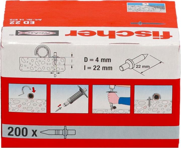 Produktbild Fischer Einschlagnagel ED 22 (200 Stk.)