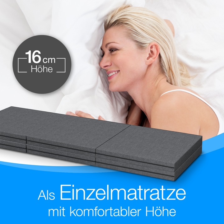Produktbild Bestschlaf Doppelgästematratze 3in2 (140 x 195 cm, Schaumstoffkern)