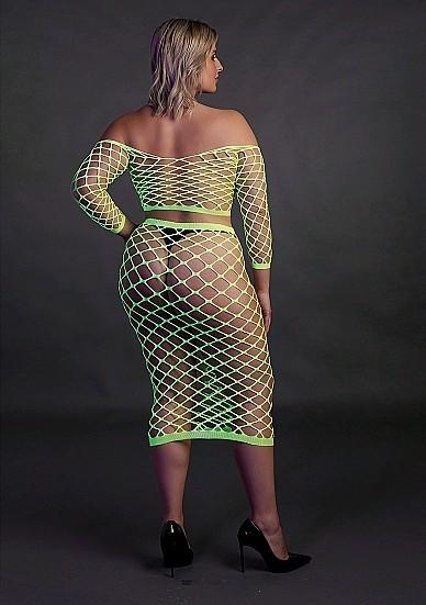 Immagine prodotto Ouch! Long Sleeve Crop Top and Long Skirt - Green - XL/XXXXL