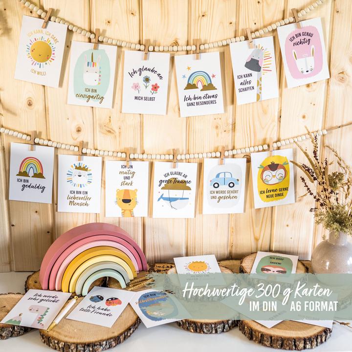 Produktbild Papierdrachen Affirmationskarten – Tiere