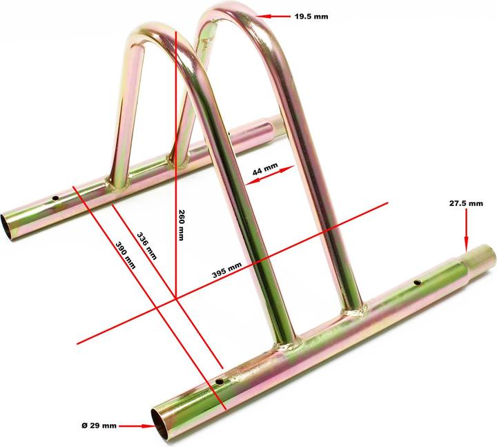 Produktbild Wiltec Fahrradständer 1 Fahrrad 39,5x39x26 cm eloxierter Stahl erweiterbar